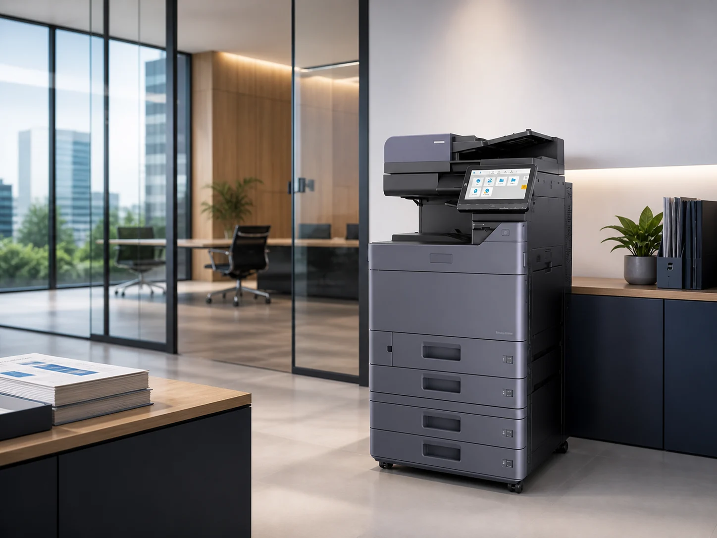 Equipo multifunción Kyocera TASKalfa integrado en una oficina moderna